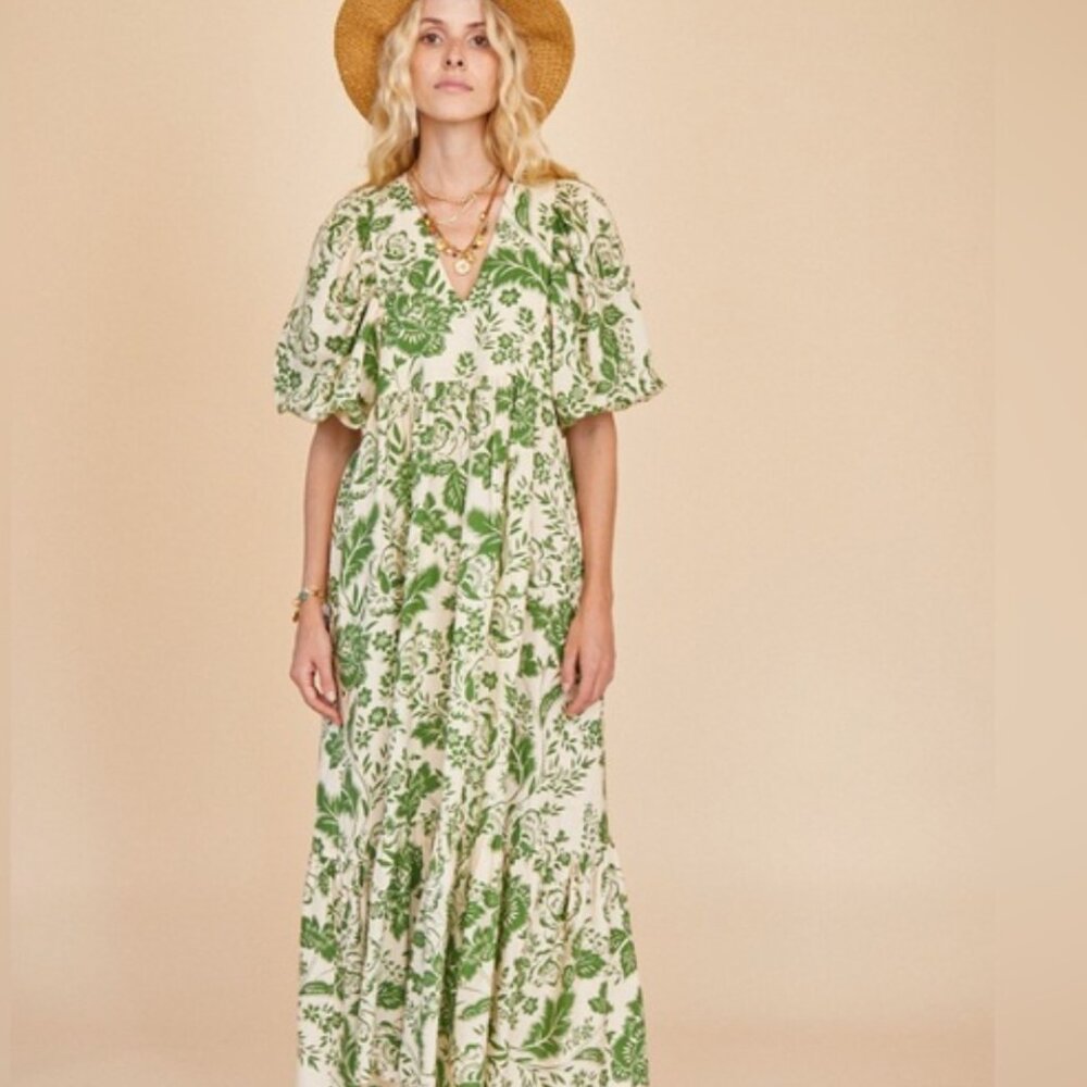 Hunter Bell Palmer dress, Green Gardens, Women's Small